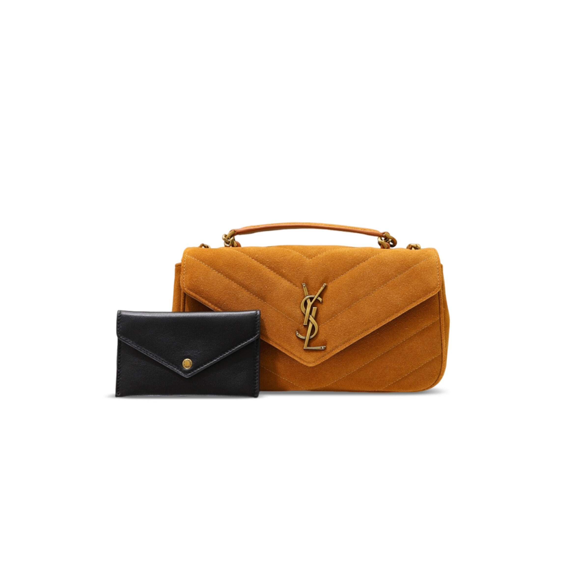 Y51 LOULOU TOP-HANDLE IN MATELASSÉ SUEDE 869461 (25*13*6cm)
